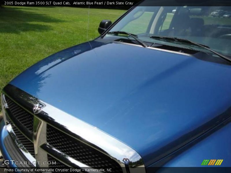 Atlantic Blue Pearl / Dark Slate Gray 2005 Dodge Ram 3500 SLT Quad Cab