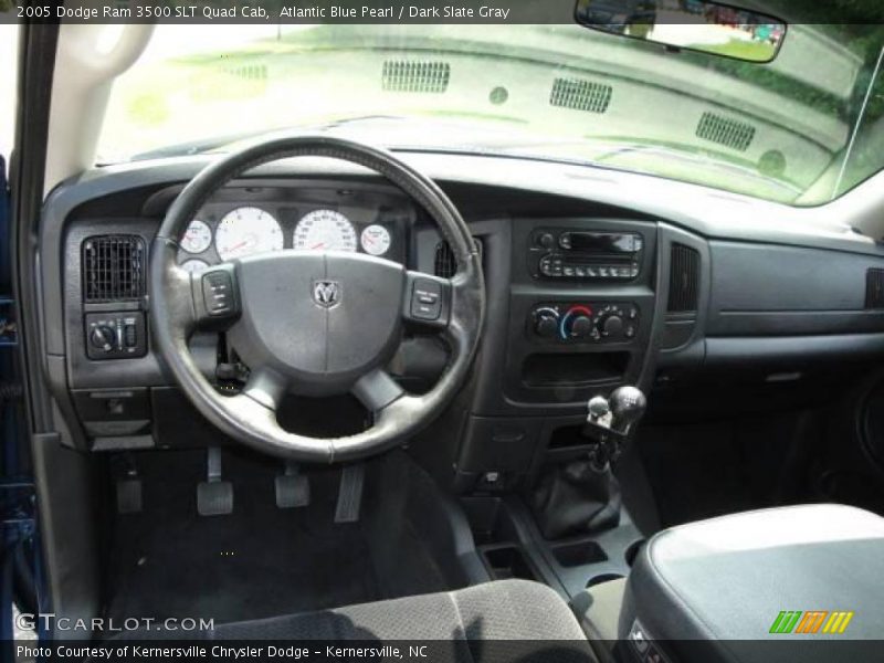 Atlantic Blue Pearl / Dark Slate Gray 2005 Dodge Ram 3500 SLT Quad Cab