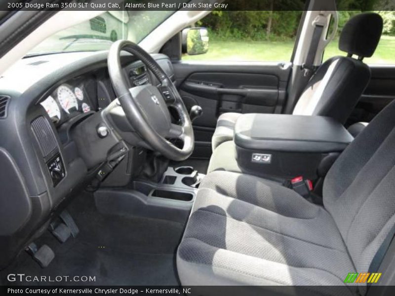 Atlantic Blue Pearl / Dark Slate Gray 2005 Dodge Ram 3500 SLT Quad Cab