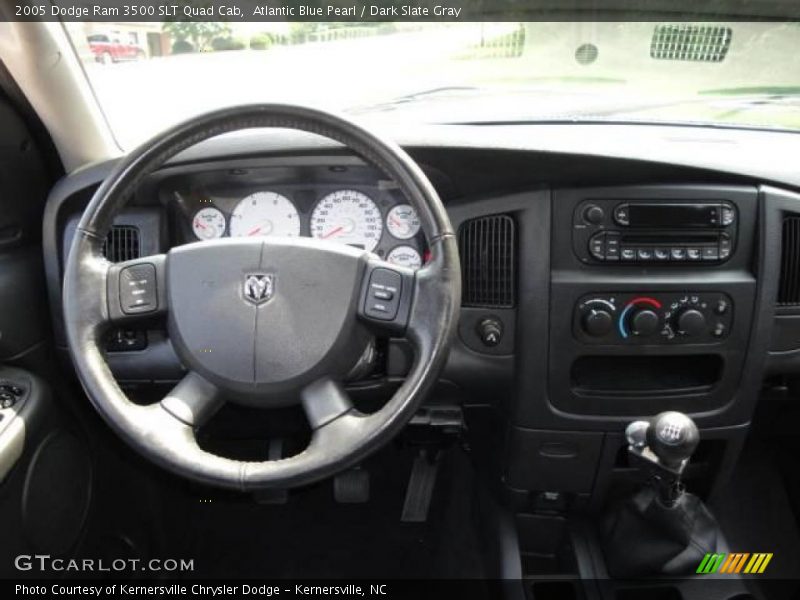 Atlantic Blue Pearl / Dark Slate Gray 2005 Dodge Ram 3500 SLT Quad Cab