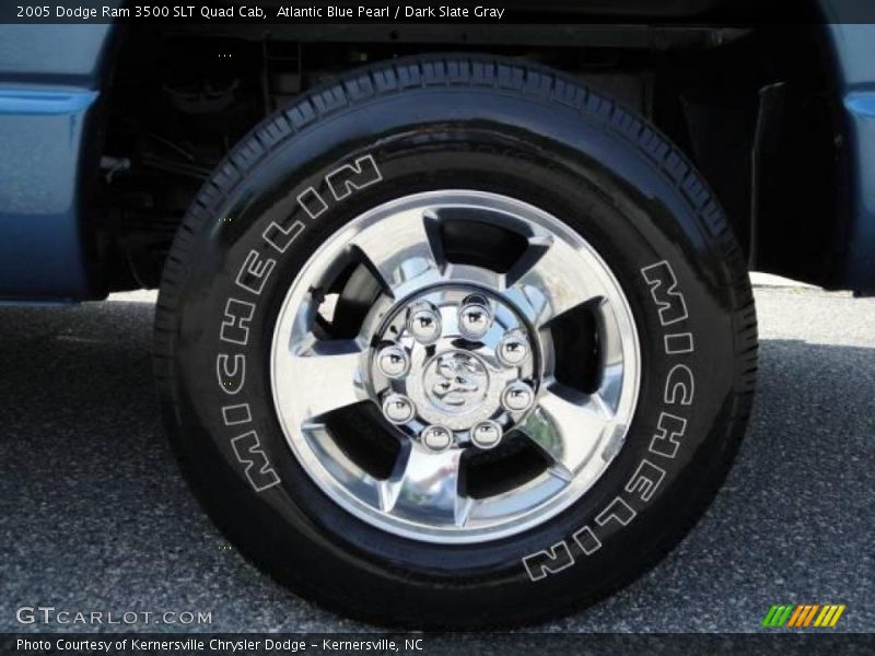 Atlantic Blue Pearl / Dark Slate Gray 2005 Dodge Ram 3500 SLT Quad Cab
