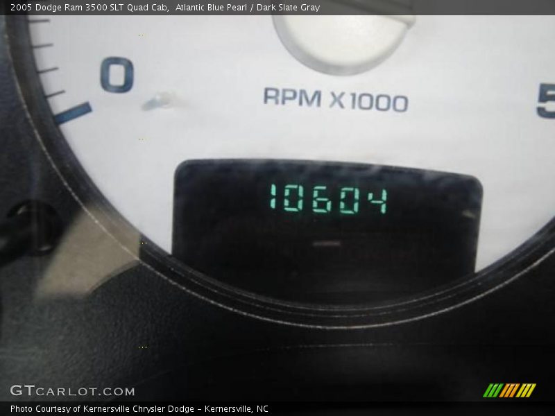 Atlantic Blue Pearl / Dark Slate Gray 2005 Dodge Ram 3500 SLT Quad Cab