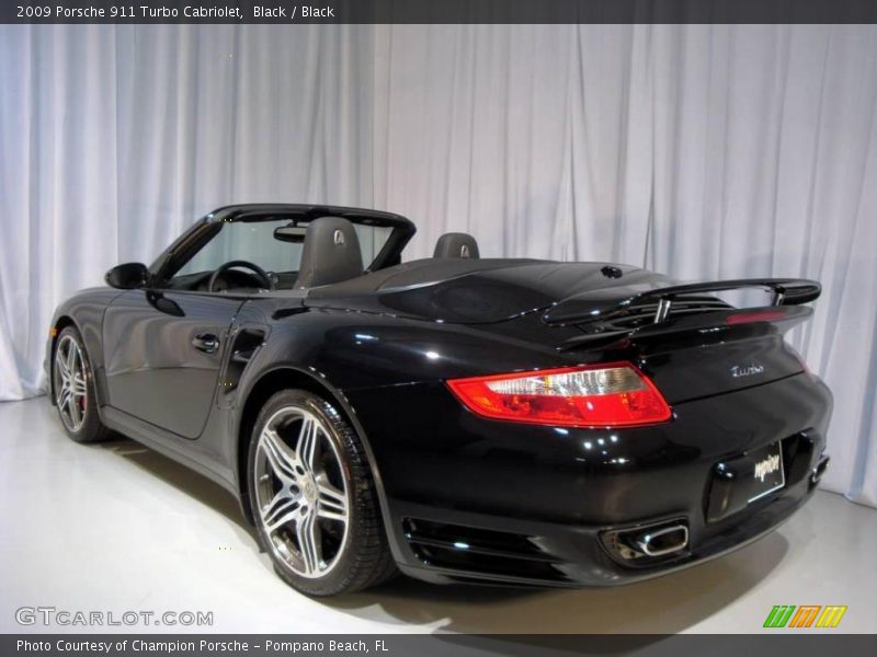 Black / Black 2009 Porsche 911 Turbo Cabriolet
