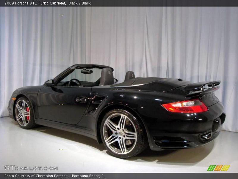 Black / Black 2009 Porsche 911 Turbo Cabriolet