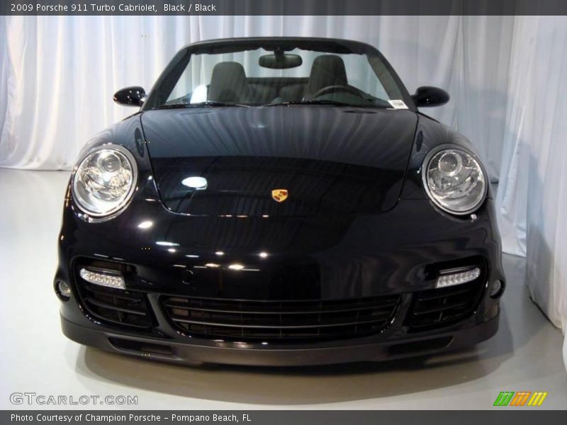 Black / Black 2009 Porsche 911 Turbo Cabriolet