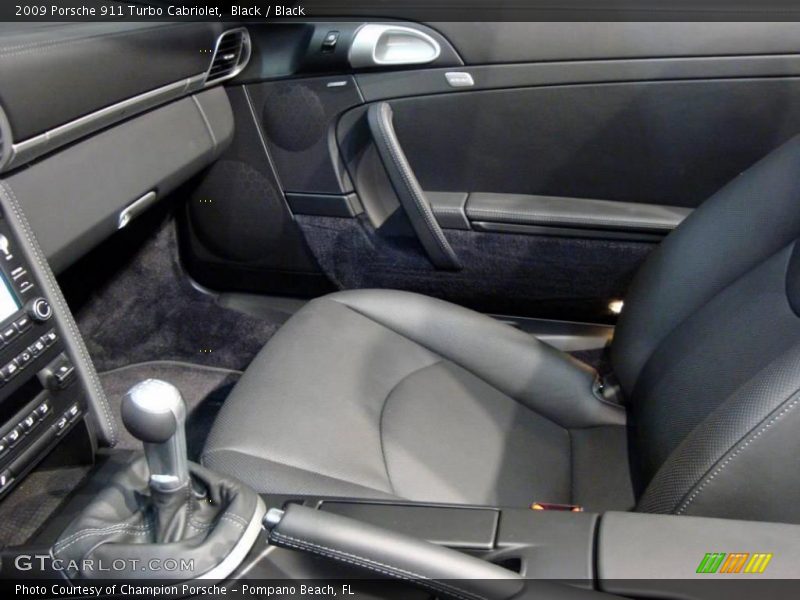 Black / Black 2009 Porsche 911 Turbo Cabriolet