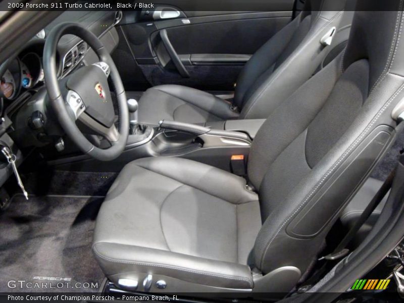 Black / Black 2009 Porsche 911 Turbo Cabriolet