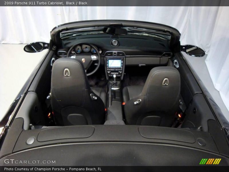 Black / Black 2009 Porsche 911 Turbo Cabriolet