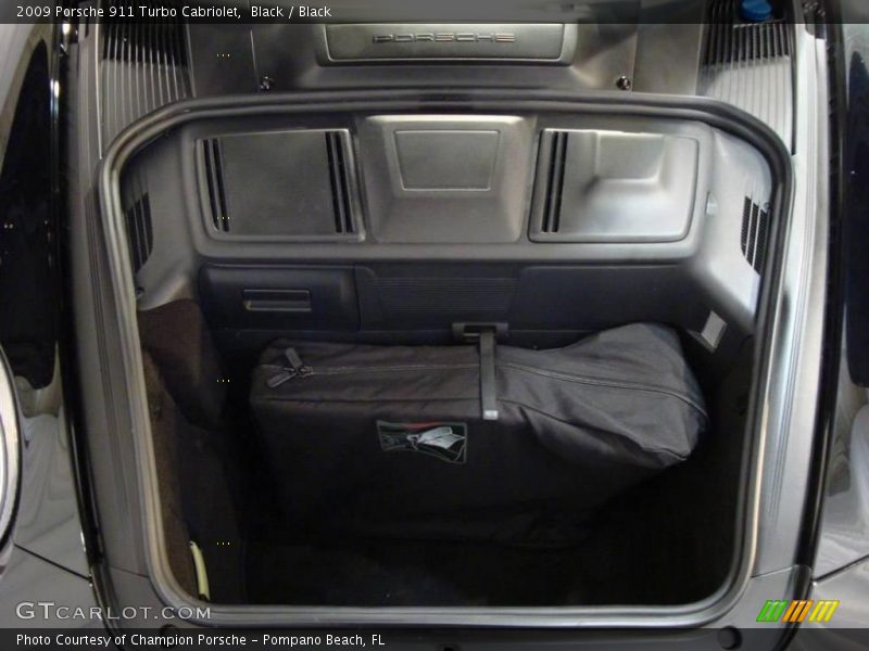 Black / Black 2009 Porsche 911 Turbo Cabriolet