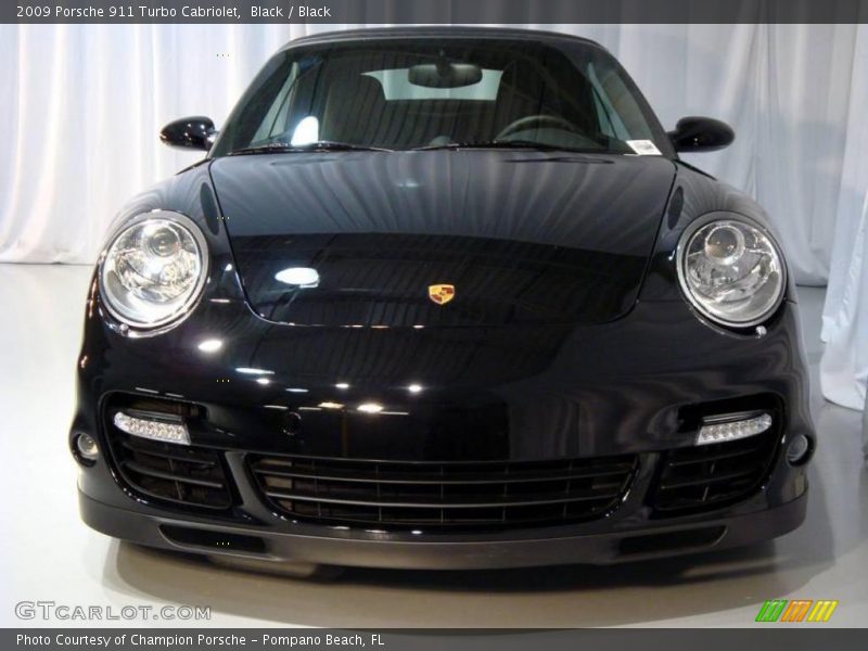 Black / Black 2009 Porsche 911 Turbo Cabriolet