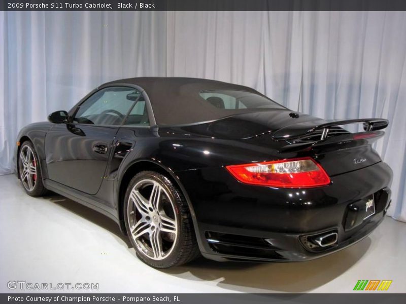 Black / Black 2009 Porsche 911 Turbo Cabriolet