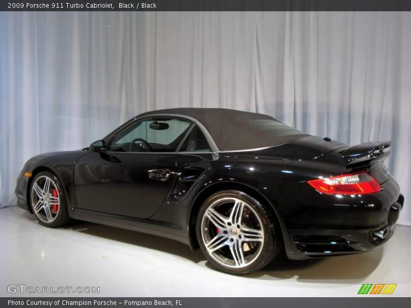 Black / Black 2009 Porsche 911 Turbo Cabriolet