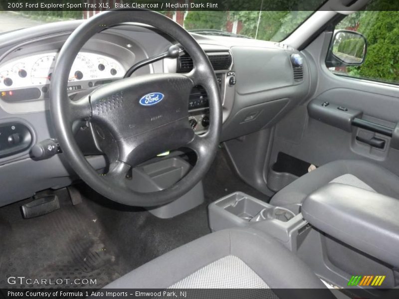 Black Clearcoat / Medium Dark Flint 2005 Ford Explorer Sport Trac XLS