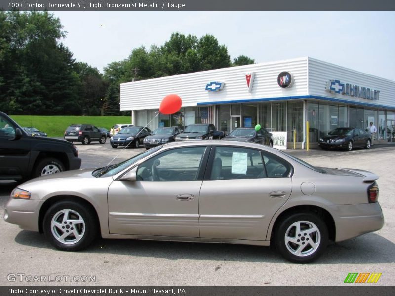 Light Bronzemist Metallic / Taupe 2003 Pontiac Bonneville SE