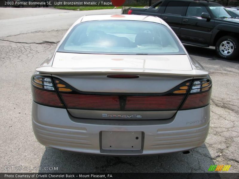 Light Bronzemist Metallic / Taupe 2003 Pontiac Bonneville SE