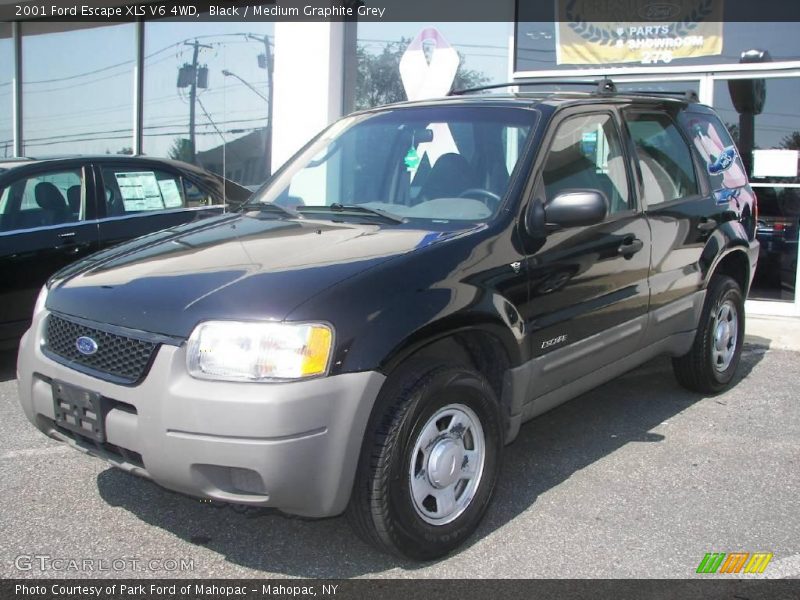Black / Medium Graphite Grey 2001 Ford Escape XLS V6 4WD