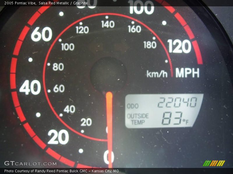 Salsa Red Metallic / Graphite 2005 Pontiac Vibe