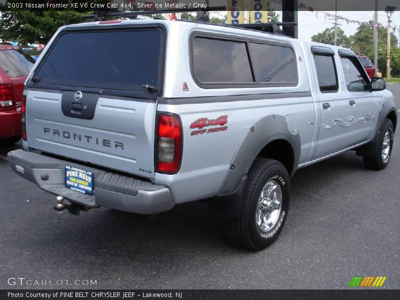 Silver Ice Metallic / Gray 2003 Nissan Frontier XE V6 Crew Cab 4x4