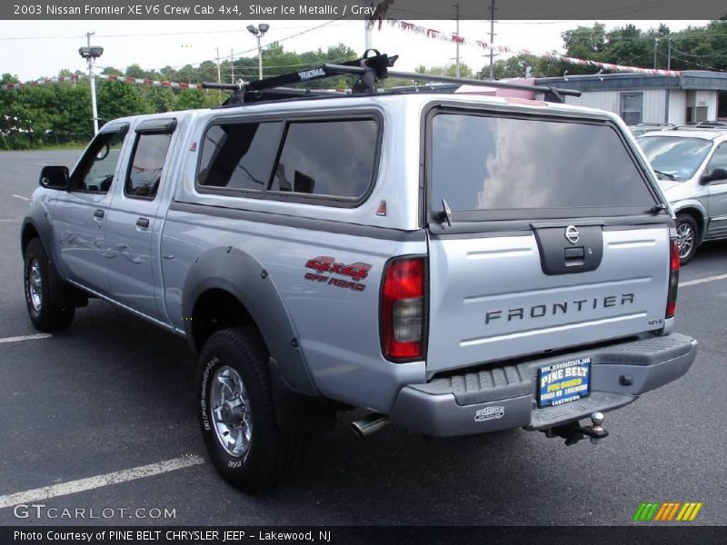 Silver Ice Metallic / Gray 2003 Nissan Frontier XE V6 Crew Cab 4x4