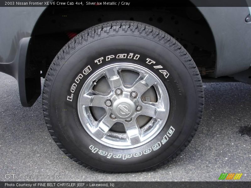 Silver Ice Metallic / Gray 2003 Nissan Frontier XE V6 Crew Cab 4x4