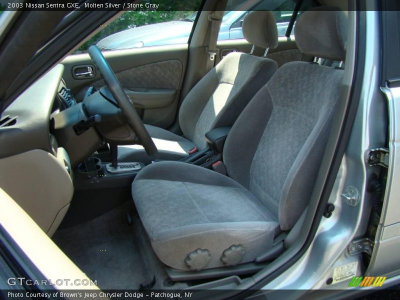 Molten Silver / Stone Gray 2003 Nissan Sentra GXE