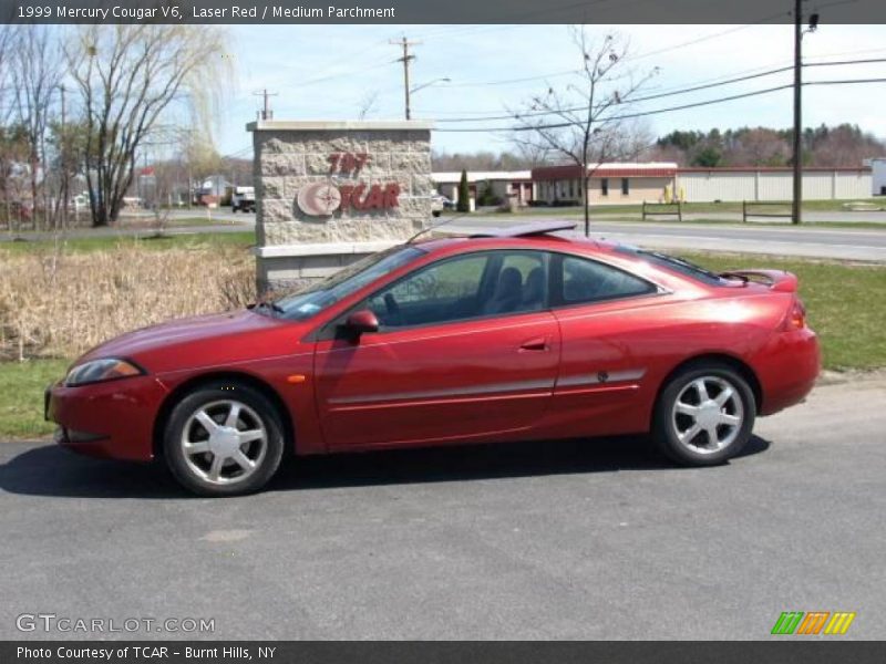 Laser Red / Medium Parchment 1999 Mercury Cougar V6