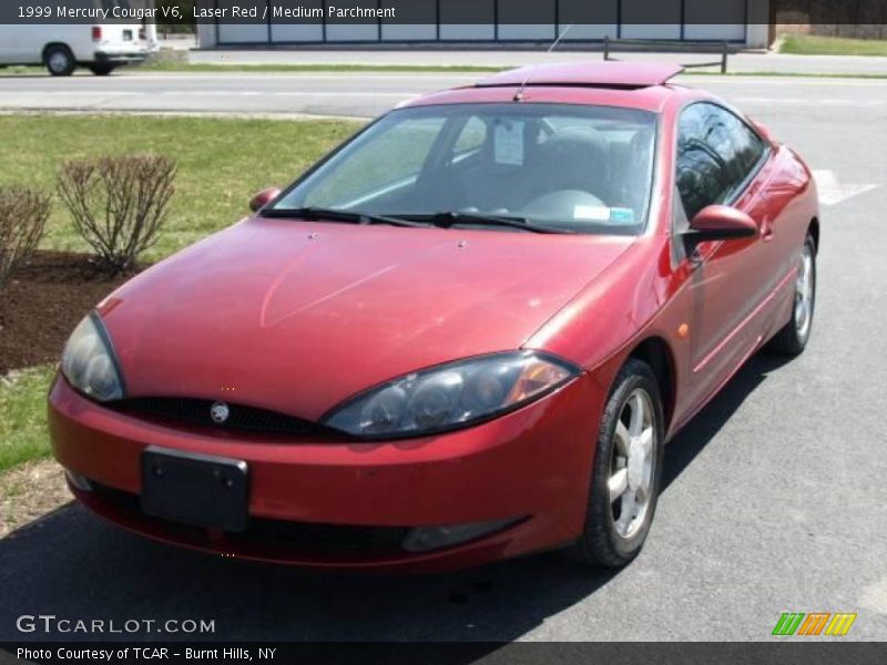 Laser Red / Medium Parchment 1999 Mercury Cougar V6