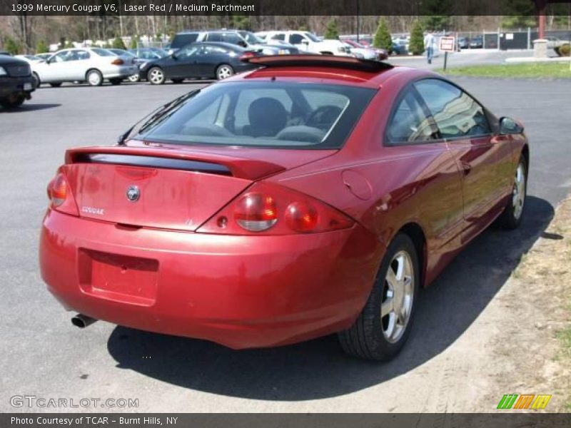 Laser Red / Medium Parchment 1999 Mercury Cougar V6