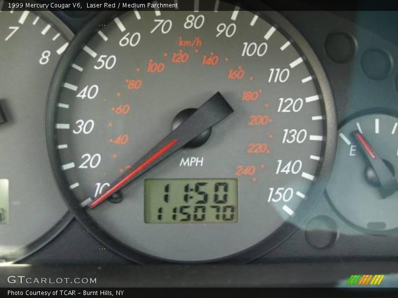 Laser Red / Medium Parchment 1999 Mercury Cougar V6