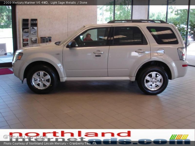 Light Sage Metallic / Stone 2009 Mercury Mariner V6 4WD