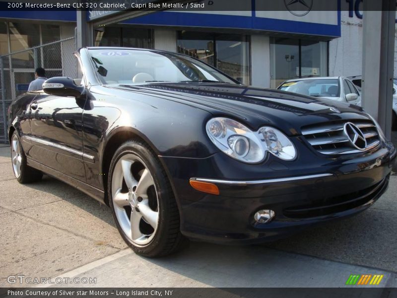 Capri Blue Metallic / Sand 2005 Mercedes-Benz CLK 320 Cabriolet
