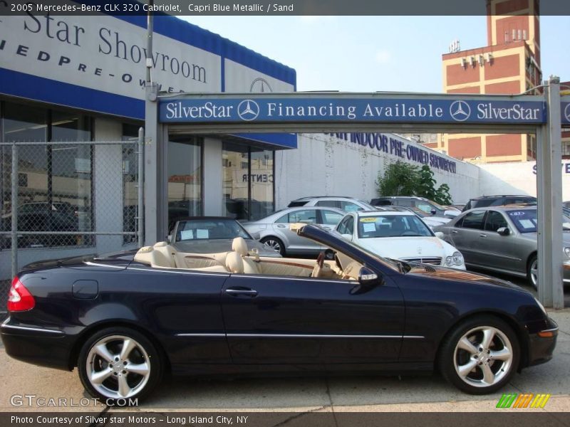 Capri Blue Metallic / Sand 2005 Mercedes-Benz CLK 320 Cabriolet