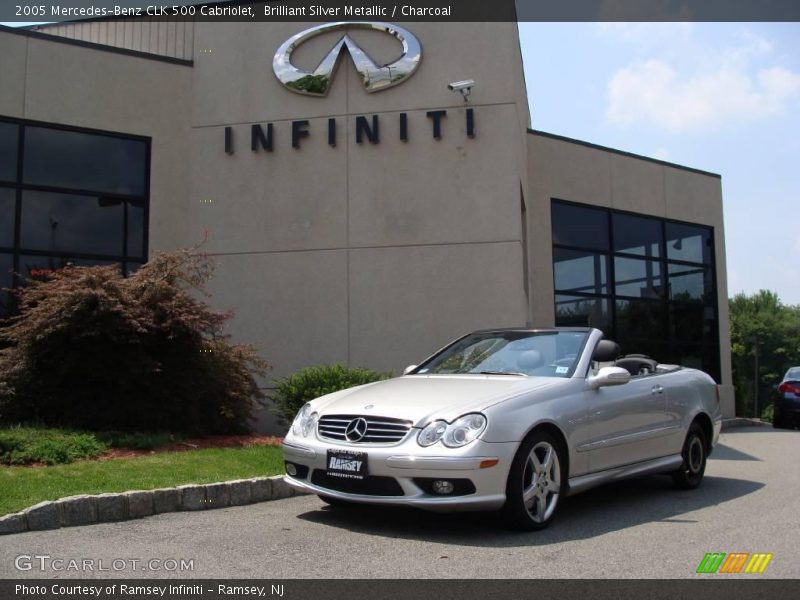 Brilliant Silver Metallic / Charcoal 2005 Mercedes-Benz CLK 500 Cabriolet