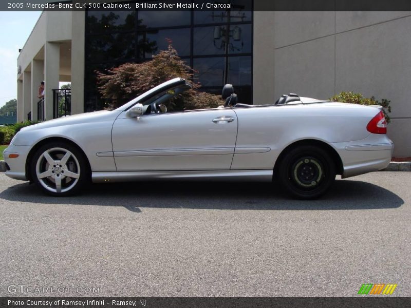 Brilliant Silver Metallic / Charcoal 2005 Mercedes-Benz CLK 500 Cabriolet