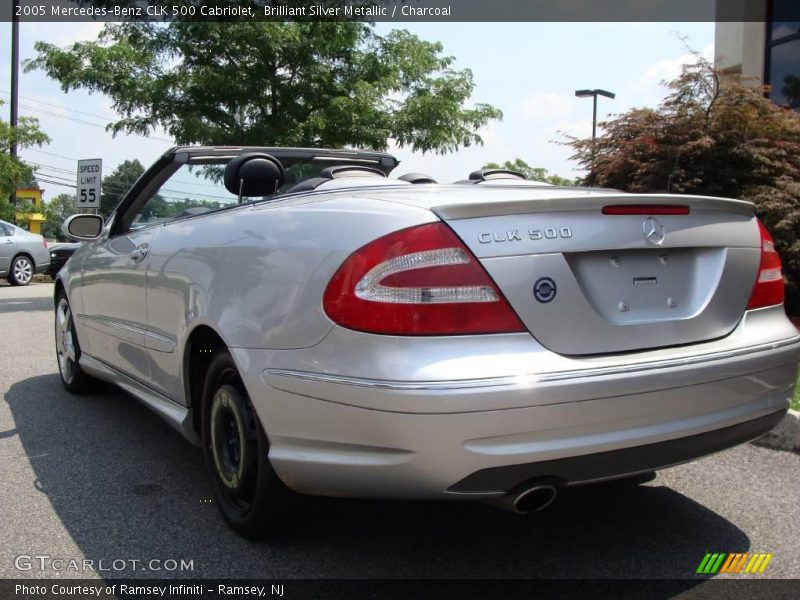 Brilliant Silver Metallic / Charcoal 2005 Mercedes-Benz CLK 500 Cabriolet