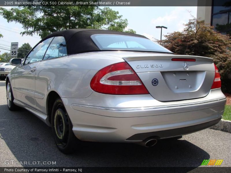 Brilliant Silver Metallic / Charcoal 2005 Mercedes-Benz CLK 500 Cabriolet