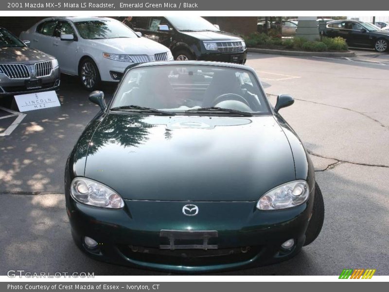 Emerald Green Mica / Black 2001 Mazda MX-5 Miata LS Roadster