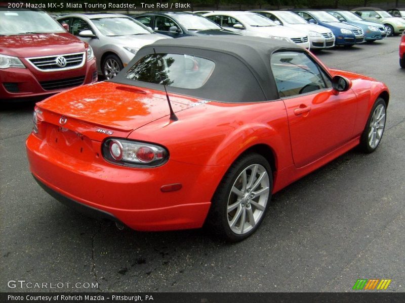 True Red / Black 2007 Mazda MX-5 Miata Touring Roadster