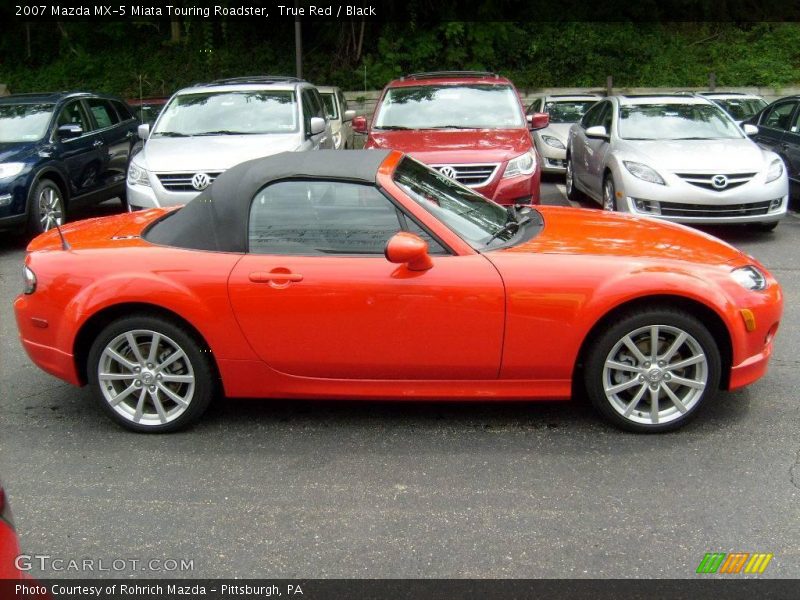 True Red / Black 2007 Mazda MX-5 Miata Touring Roadster