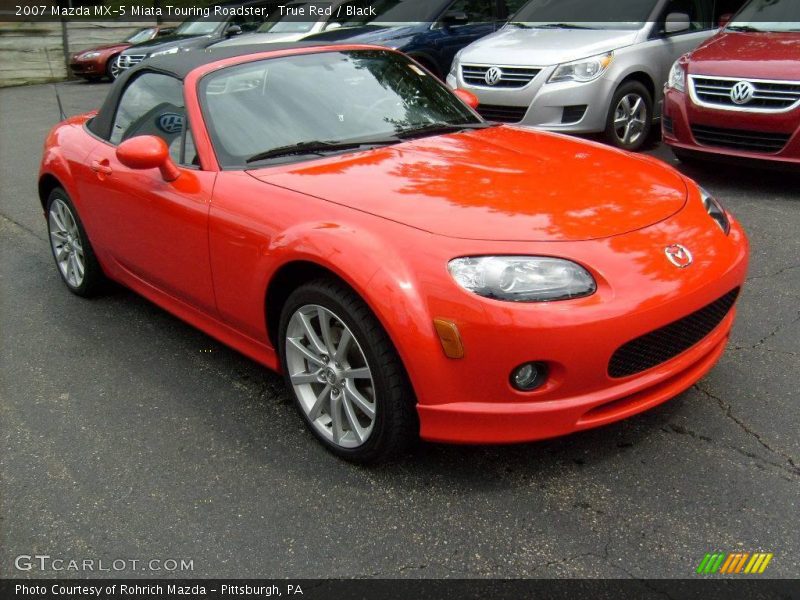 True Red / Black 2007 Mazda MX-5 Miata Touring Roadster
