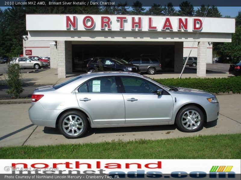 Brilliant Silver Metallic / Dark Charcoal 2010 Lincoln MKZ AWD