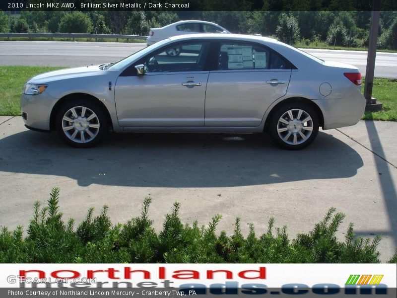 Brilliant Silver Metallic / Dark Charcoal 2010 Lincoln MKZ AWD