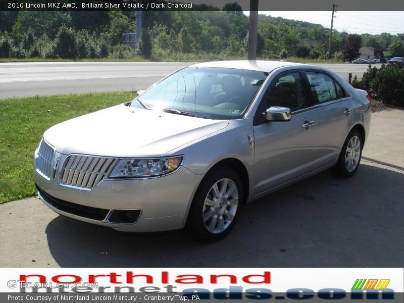 Brilliant Silver Metallic / Dark Charcoal 2010 Lincoln MKZ AWD