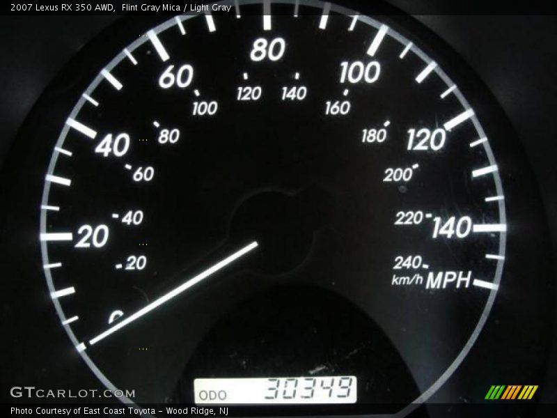 Flint Gray Mica / Light Gray 2007 Lexus RX 350 AWD