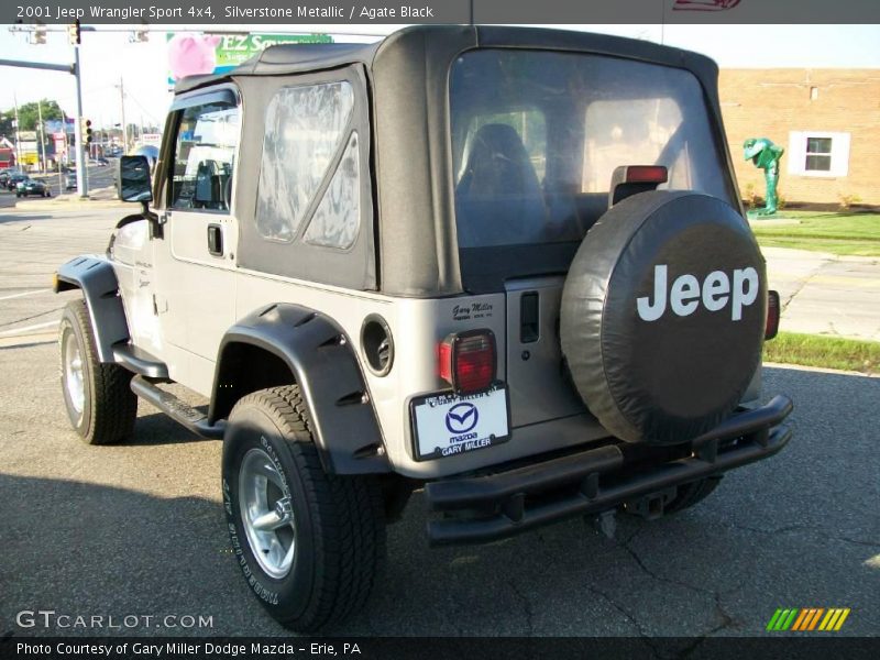 Silverstone Metallic / Agate Black 2001 Jeep Wrangler Sport 4x4