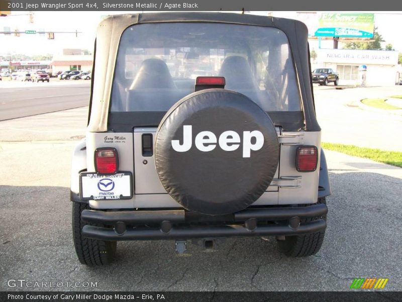 Silverstone Metallic / Agate Black 2001 Jeep Wrangler Sport 4x4