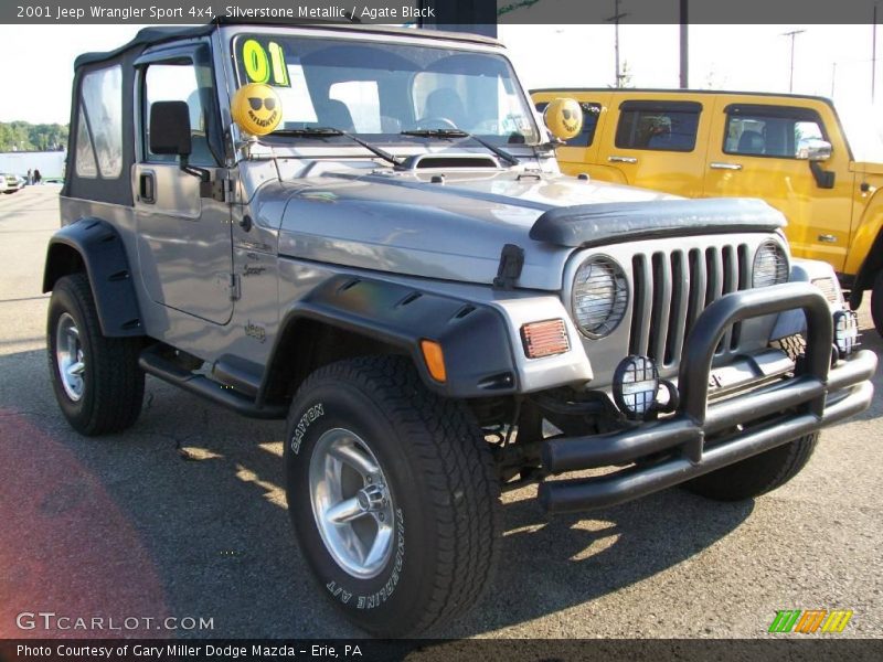 Silverstone Metallic / Agate Black 2001 Jeep Wrangler Sport 4x4