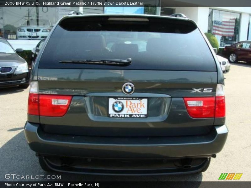 Highland Green Metallic / Truffle Brown Dakota Leather 2006 BMW X5 3.0i