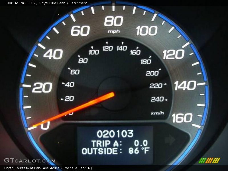 Royal Blue Pearl / Parchment 2008 Acura TL 3.2