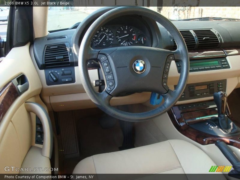 Jet Black / Beige 2006 BMW X5 3.0i